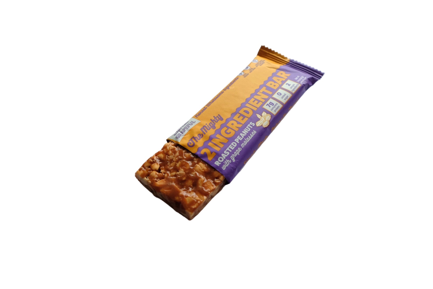 Naked Roasted Peanut Butter bar on a white background