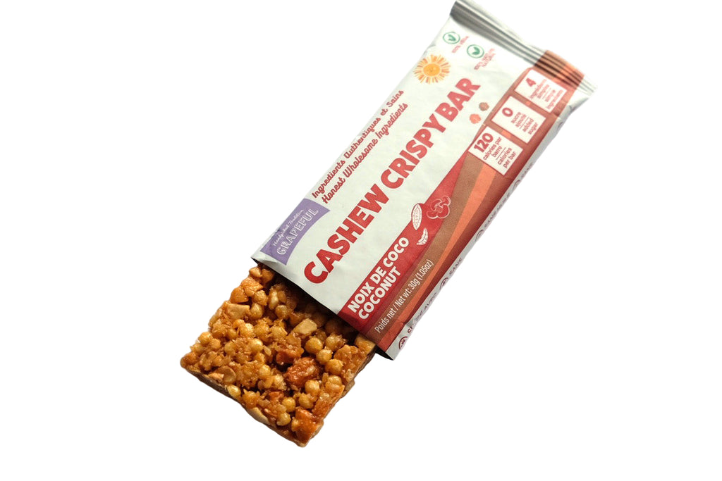 Grapeful Cashew Crispy Bar – Coconut
