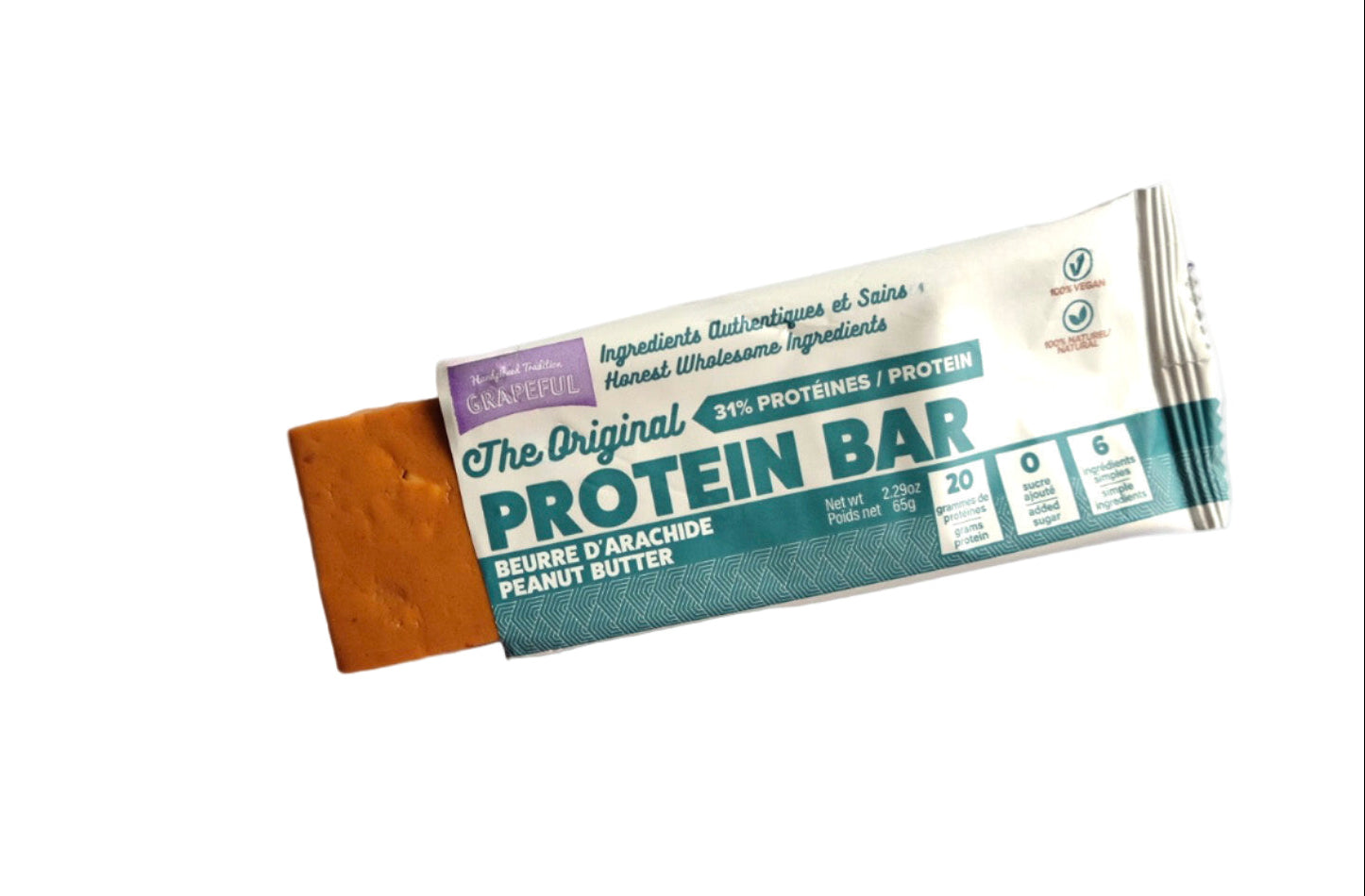 Grapeful Original Protein Bar – Peanut Butter
