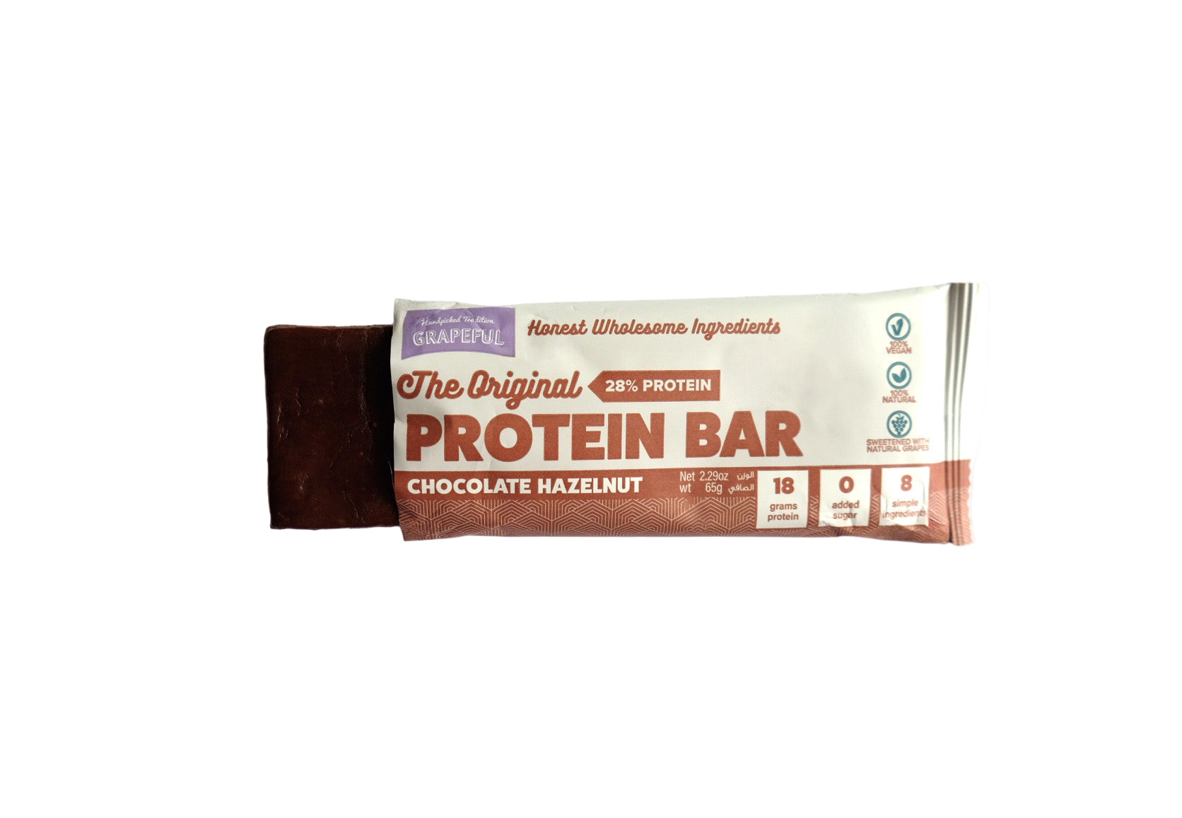 Grapeful Original Protein Bar – Chocolate Hazelnut